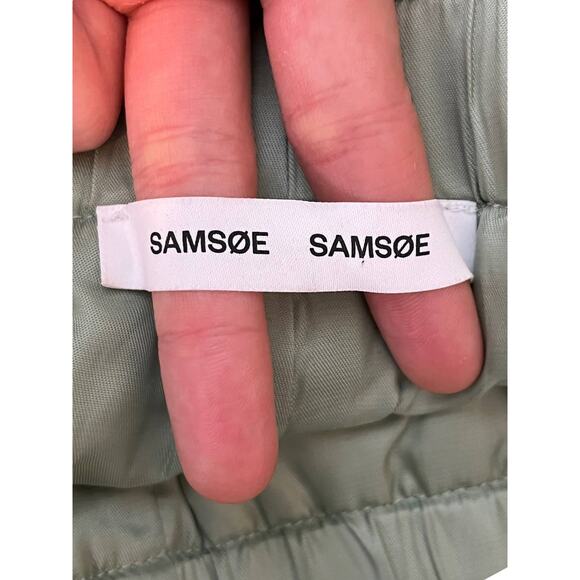 Samsoe Samsoe shorts light green Ember quilted paper bag - Picture 4 of 5